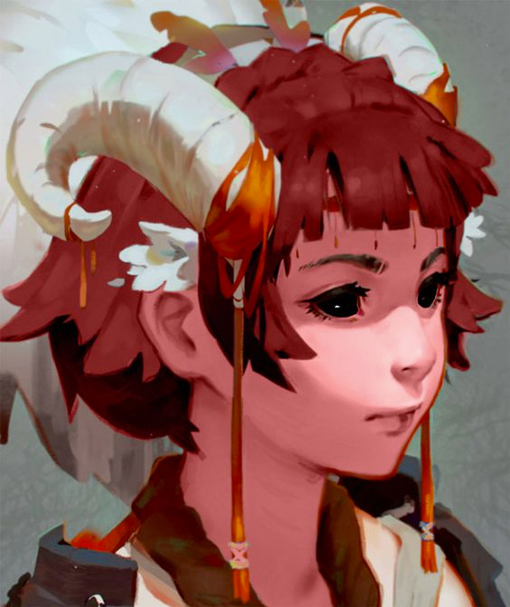 Tiefling appearance varies widely, in horn style, skin color, and more