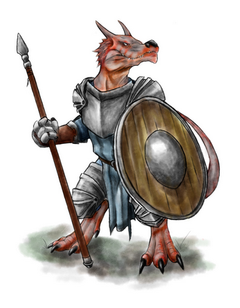 Advanced Kobolds commonly become warleaders of a small army of lesser Kobolds