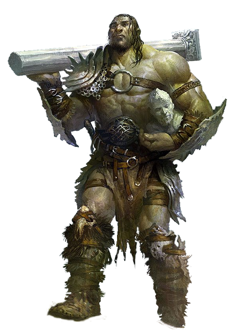 A Half-Giant gladiator prepares to remind the smaller races why bigger is better