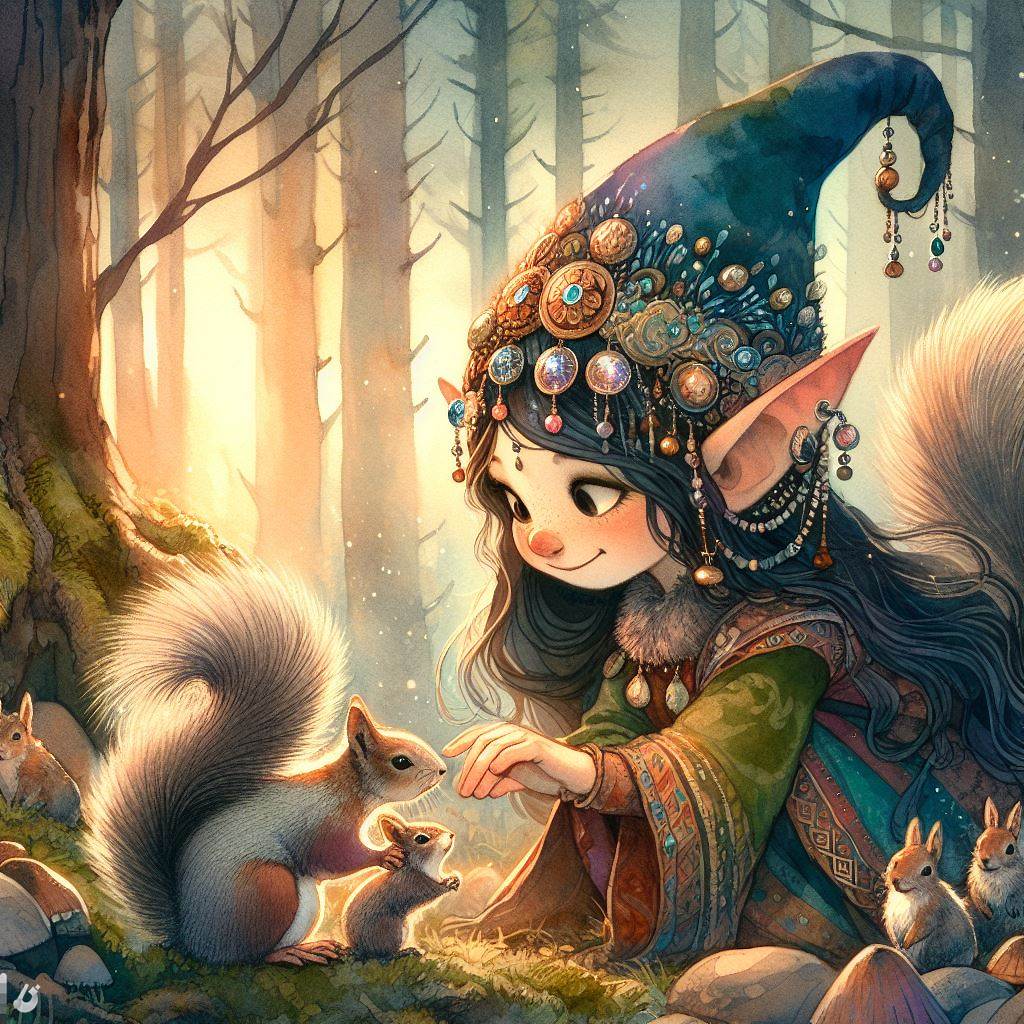 Gnomes get along well with small mammals, on account of their innate ability to communicate with them.