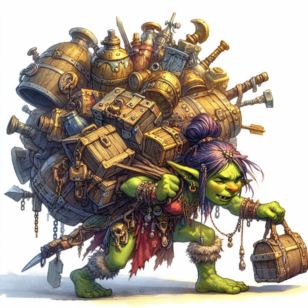 Your stuff is theirs, and oftentimes a Goblin's eyes are bigger than their carrying capacity.