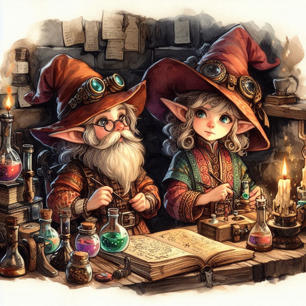 Gnomes commonly are responsible for innovations in technology and magic alike, though are rarely credited due to their eccentric and reclusive nature.